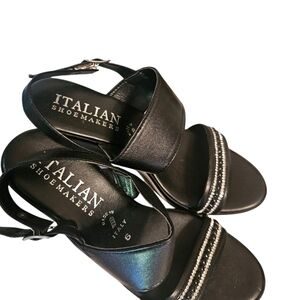 Italian Shoemakers Elegant Black Sandals